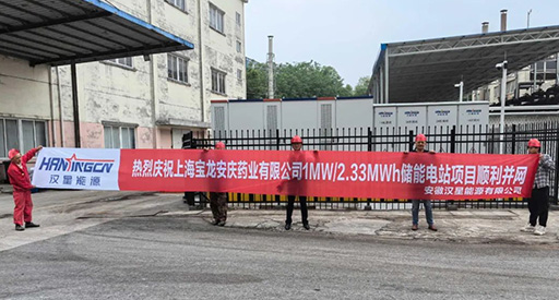 Mise en service d'une nouvelle centrale électrique ! Hanxing livre une centrale de stockage d'énergie à Shanghai Baolong Anqing Pharmaceutical.